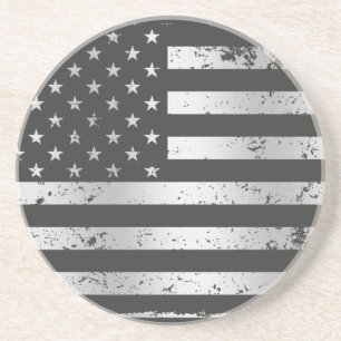 Posavasos De Arenisca Práctico de costa apenado de la bandera americana