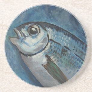 Posavasos De Arenisca Práctico de costa azul de los pescados