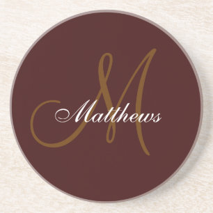 Posavasos De Arenisca Práctico de costa Brown del aniversario de boda