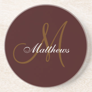 Posavasos De Arenisca Práctico de costa Brown del aniversario de boda