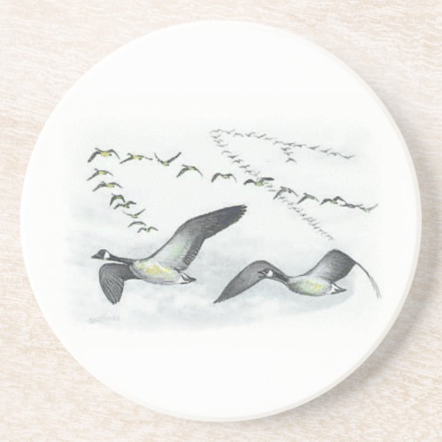 Posavasos De Arenisca Práctico de costa canadiense de la bebida de la (Frente)