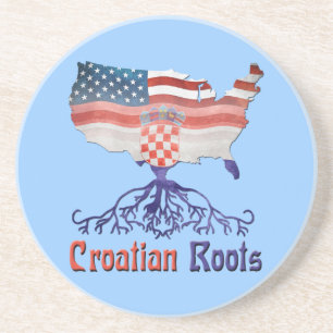 Posavasos De Arenisca Práctico de costa croata americano de las bebidas