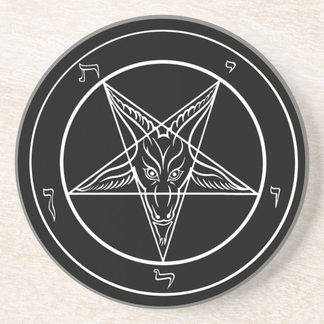 Posavasos De Arenisca Práctico de costa de Baphomet (Frente)