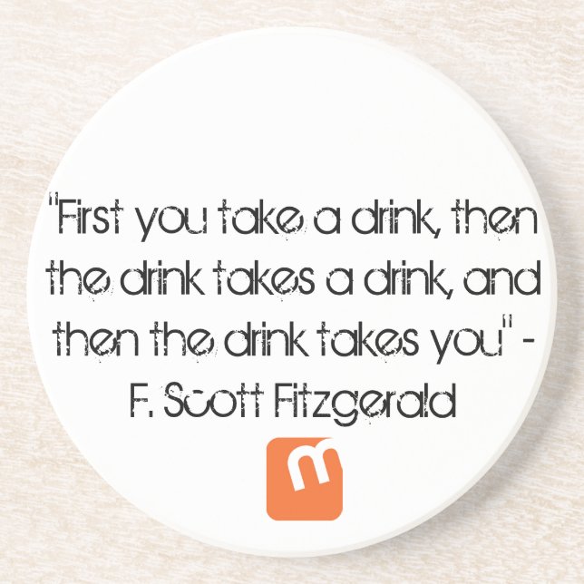 Posavasos De Arenisca Práctico de costa de Fitzgerald (Frente)