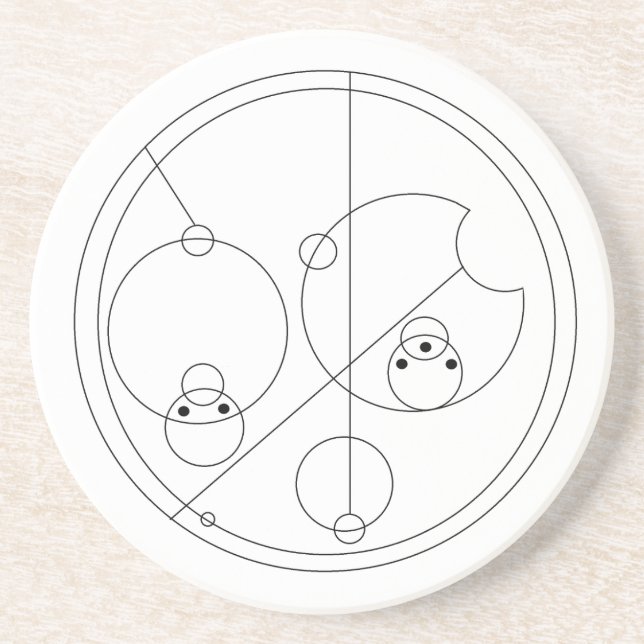 Posavasos De Arenisca Práctico de costa de Gallifreyan te amo (Frente)