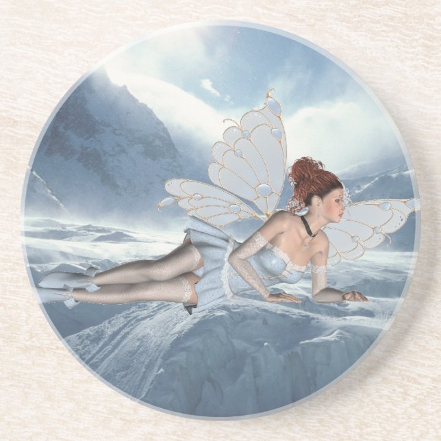 Posavasos De Arenisca Práctico de costa de hadas (Frente)