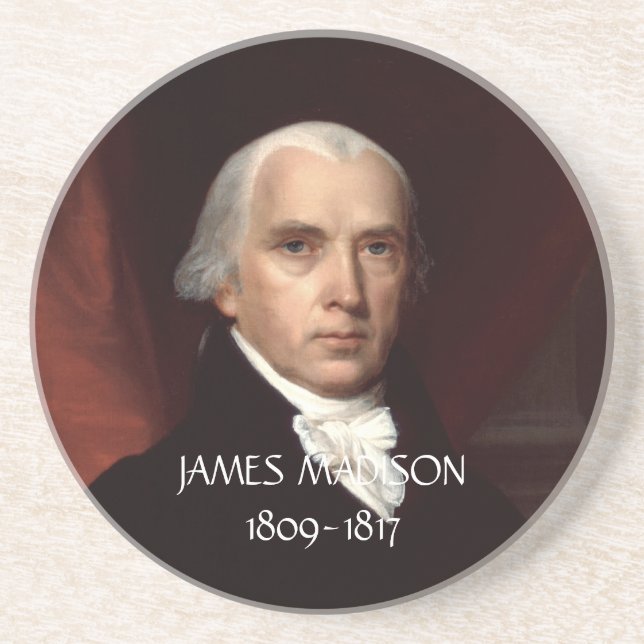Posavasos De Arenisca Práctico de costa de James Madison (Frente)