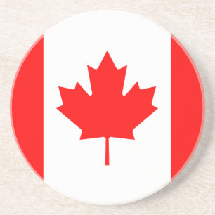 Posavasos De Arenisca Práctico de costa de la bandera de Canadá