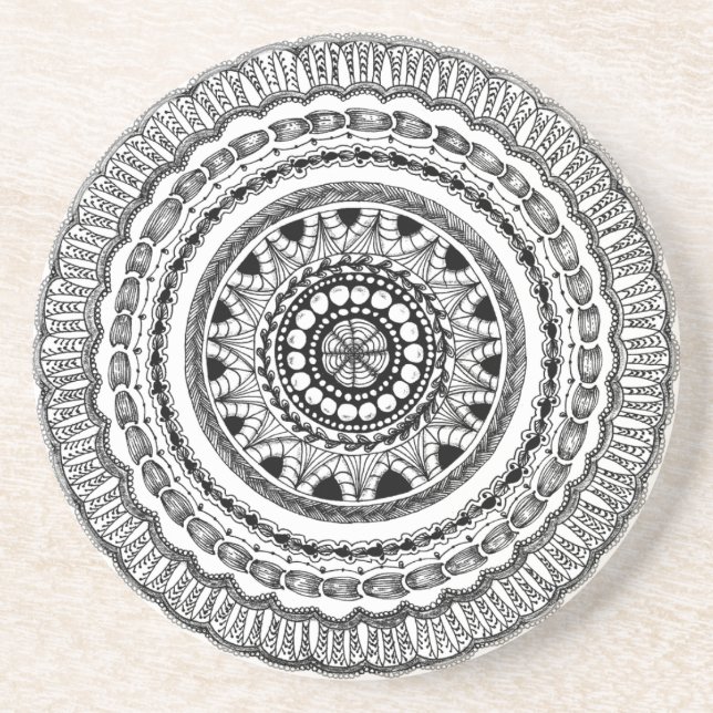 Posavasos De Arenisca Práctico de costa de la bebida de la piedra (Frente)