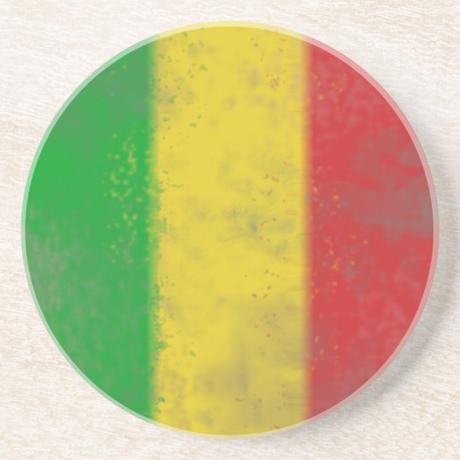 Posavasos De Arenisca Práctico de costa de la bebida de Rasta (Frente)
