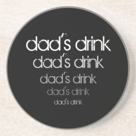 Posavasos De Arenisca Práctico de costa de la bebida del papá - sombras