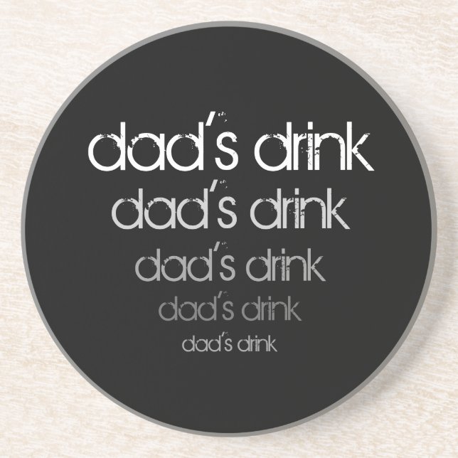 Posavasos De Arenisca Práctico de costa de la bebida del papá - sombras (Frente)