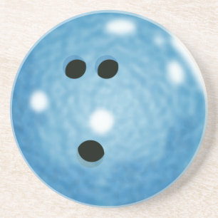 Posavasos De Arenisca Práctico de costa de la bola de bolos (vidrio