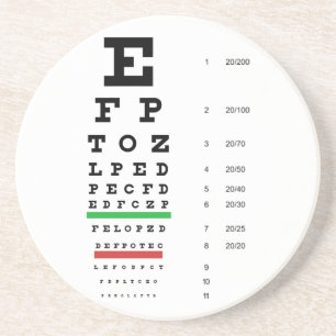 Posavasos De Arenisca Práctico de costa de la carta de ojo de Snellen