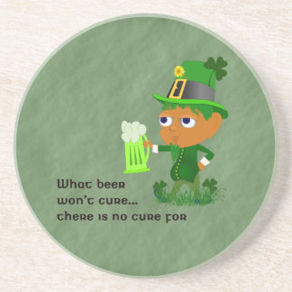 Posavasos De Arenisca Práctico de costa de la cerveza del Leprechaun