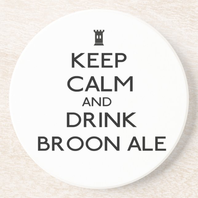 Posavasos De Arenisca Práctico de costa de la cerveza inglesa de Broon (Frente)