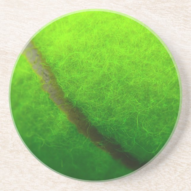 Posavasos De Arenisca Práctico de costa de la pelota de tenis (Frente)
