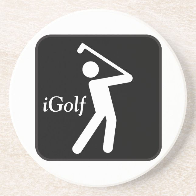 Posavasos De Arenisca práctico de costa de la piedra arenisca del iGold (Frente)