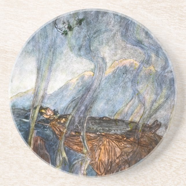 Posavasos De Arenisca Práctico de costa de la roca de Brunilda (Frente)