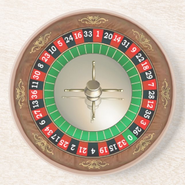Posavasos De Arenisca Práctico de costa de la ruleta (Frente)
