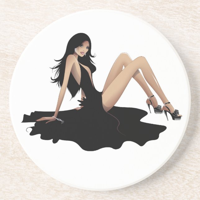 Posavasos De Arenisca Práctico de costa de la seducción (Frente)