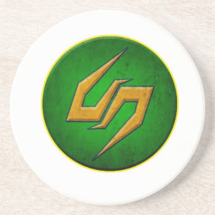 Posavasos De Arenisca Práctico de costa de la serpiente del samurai