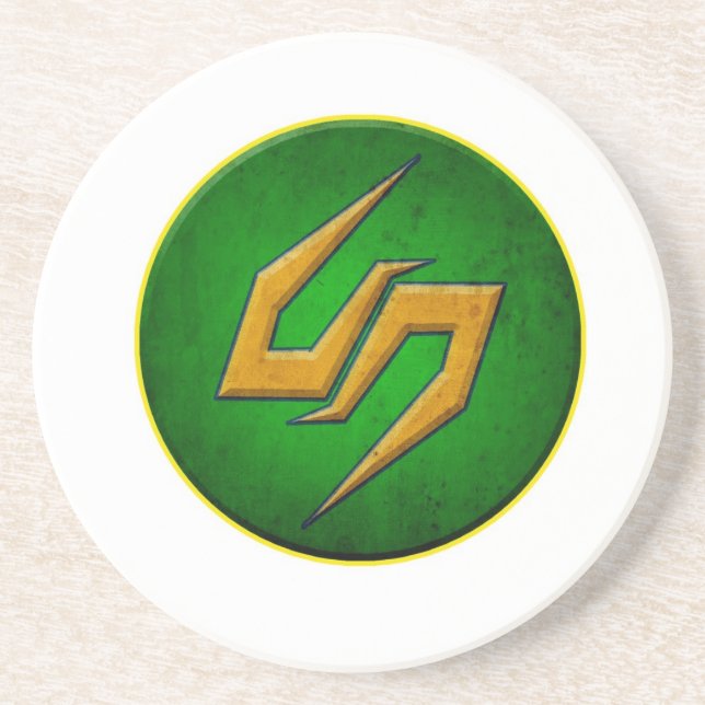 Posavasos De Arenisca Práctico de costa de la serpiente del samurai (Frente)