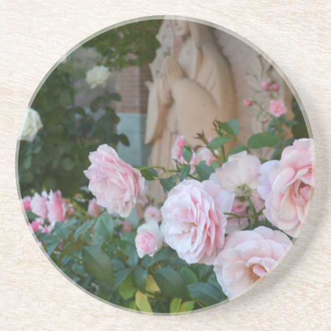 Posavasos De Arenisca Práctico de costa de los rosas del rezo (Frente)
