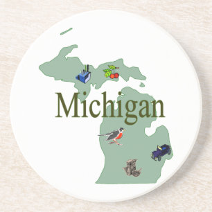 Posavasos De Arenisca Práctico de costa de Michigan