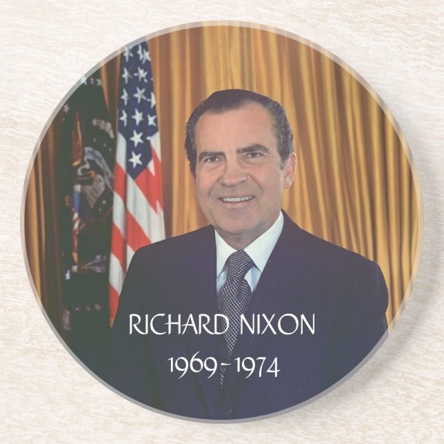Posavasos De Arenisca Práctico de costa de Richard Nixon (Frente)