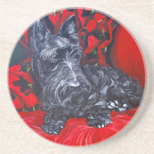 Posavasos De Arenisca Práctico de costa de Terrier del escocés
