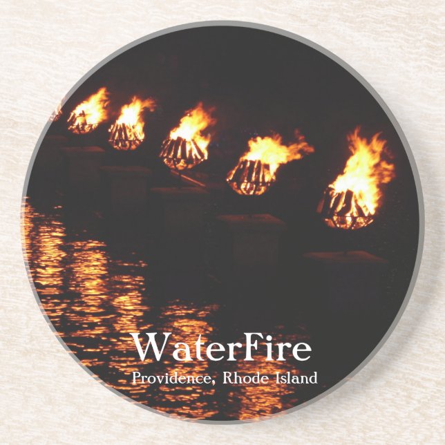 Posavasos De Arenisca Práctico de costa de Waterfire (Frente)