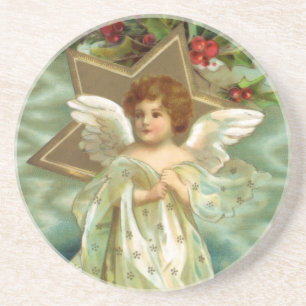 Posavasos De Arenisca Práctico de costa del ángel del navidad del