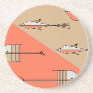 Posavasos De Arenisca Práctico de costa del CUENTO de los PESCADOS 4,5"