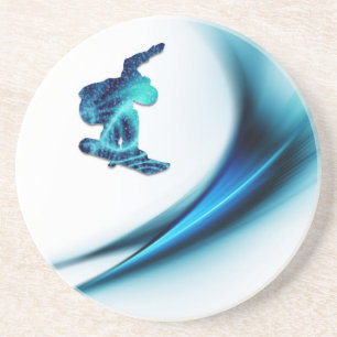 Posavasos De Arenisca Práctico de costa del diseño de la snowboard