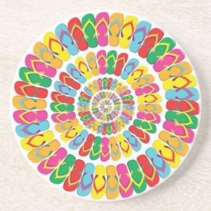 POSAVASOS DE ARENISCA PRÁCTICO DE COSTA DEL FLIP-FLOP # 2