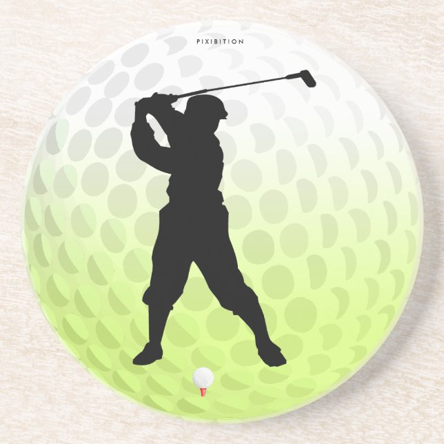 Posavasos De Arenisca Práctico de costa del golf (Frente)