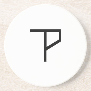 Posavasos De Arenisca Práctico de costa del logotipo de FED