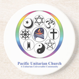 Posavasos De Arenisca Práctico de costa del logotipo de PUC