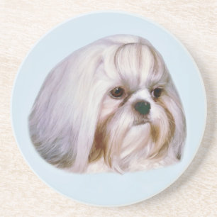 Posavasos De Arenisca Práctico de costa del perro de Shih Tzu