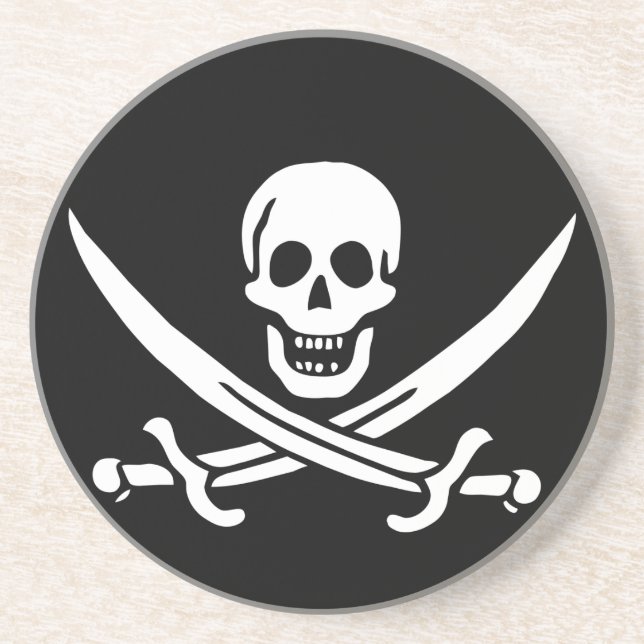 Posavasos De Arenisca Práctico de costa del pirata (Frente)