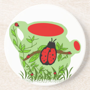 Posavasos De Arenisca Práctico de costa del pote del té del insecto de