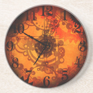 Posavasos De Arenisca Práctico de costa del reloj de Steampunk