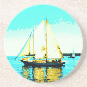 Posavasos De Arenisca práctico de costa del schooner de Maine