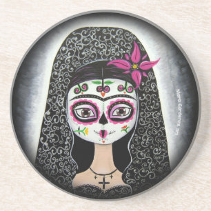 Posavasos De Arenisca Práctico de costa esquelético de la cara