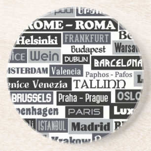 Posavasos De Arenisca Práctico de costa europeo del personalizado del