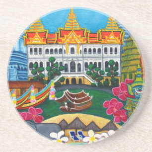 Posavasos De Arenisca Práctico de costa exótico de Bangkok de Lisa