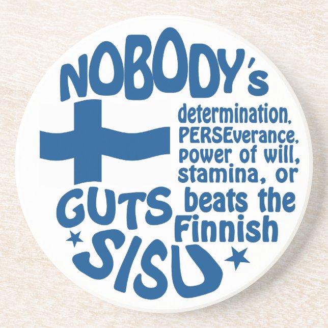 Posavasos De Arenisca Práctico de costa finlandés de SISU (Frente)