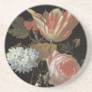 Posavasos De Arenisca Práctico de costa floral del Bello Artes
