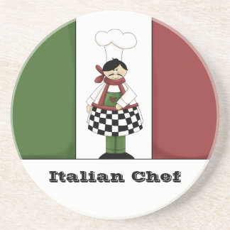 Posavasos De Arenisca Práctico de costa italiano del cocinero #8